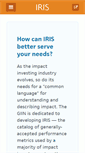 Mobile Screenshot of iris.thegiin.org